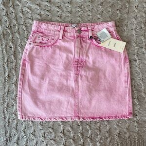 Bershka Light Pink Denim Skirt